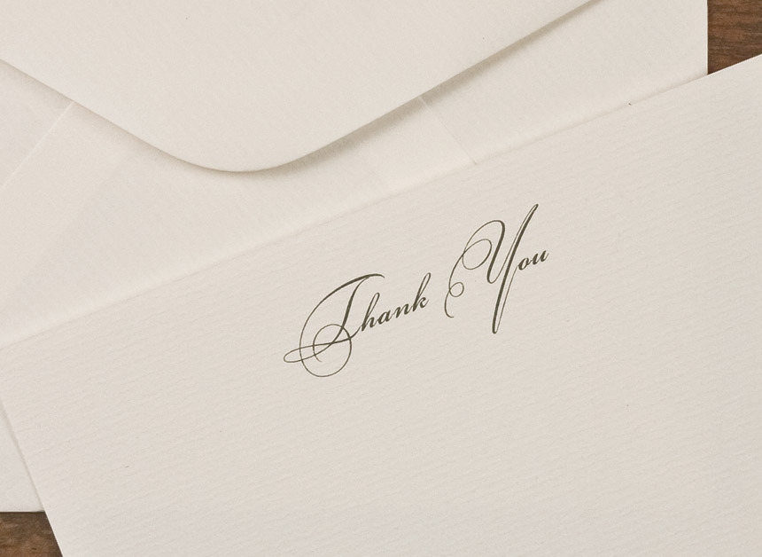 Timeless Thank You Card | Papermarc Melbourne, Australia